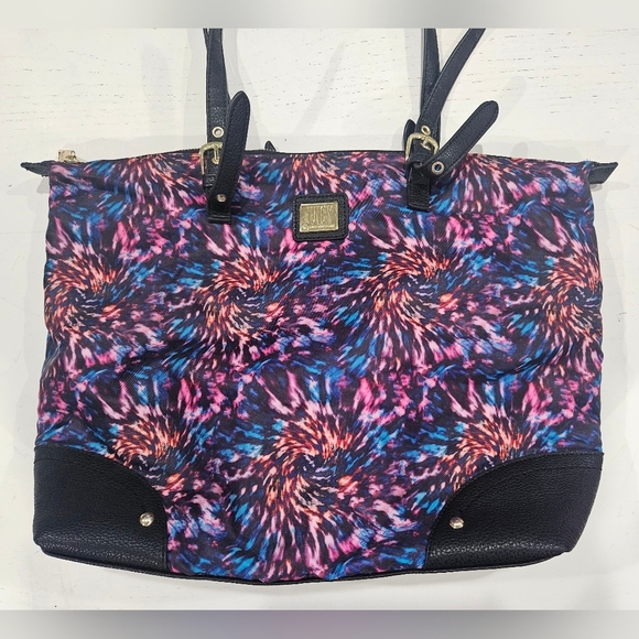 Rare Juicy Couture Tote Bag Tie Dye Colorful Weekend Travel Bag - Picture 3 of 12